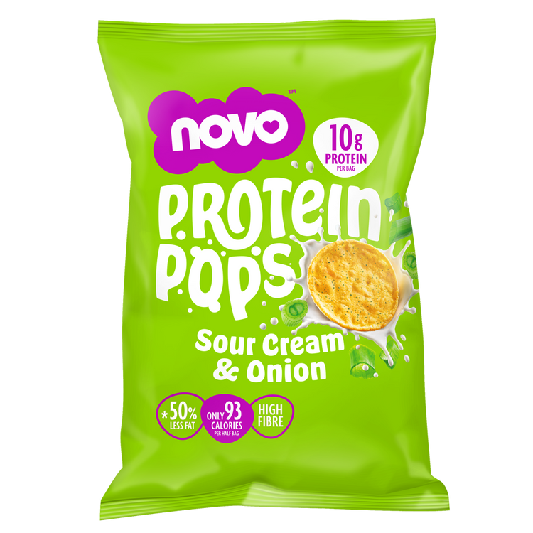 Novo 45g Protein Pops Sour Cream and Onion 6/pack