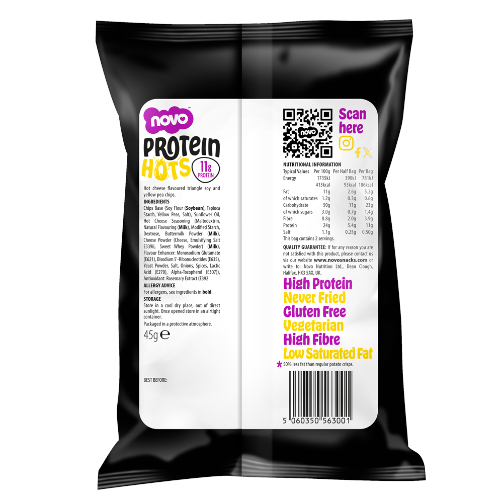 Novo Protein Hots Flamin' Cheese 45g