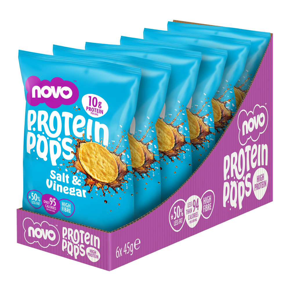 Novo 45g Protein Pops Salt and Vinegar 6pcs/pack