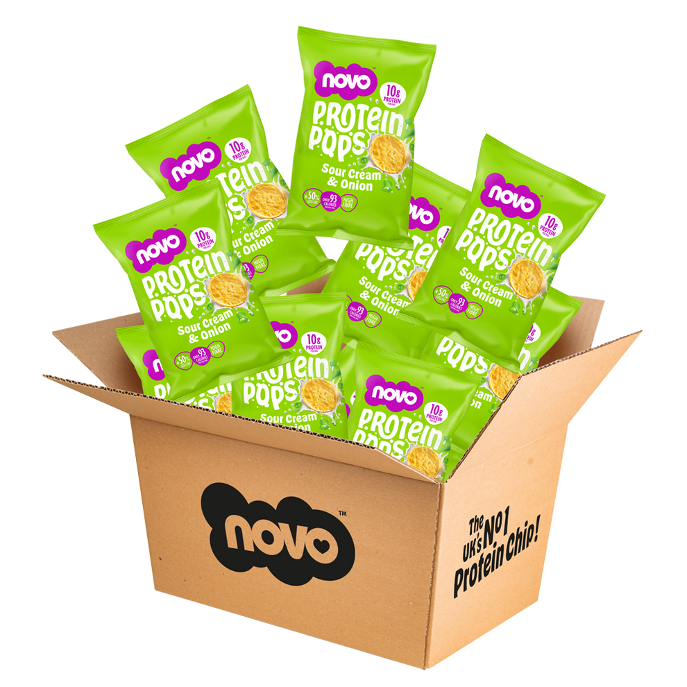 Novo 45g Protein Pops Sour Cream and Onion 18pcs/Box – novonutrition