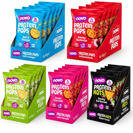 Novo Protein Pops & Hots – Variety Bundle | 6 x 45g