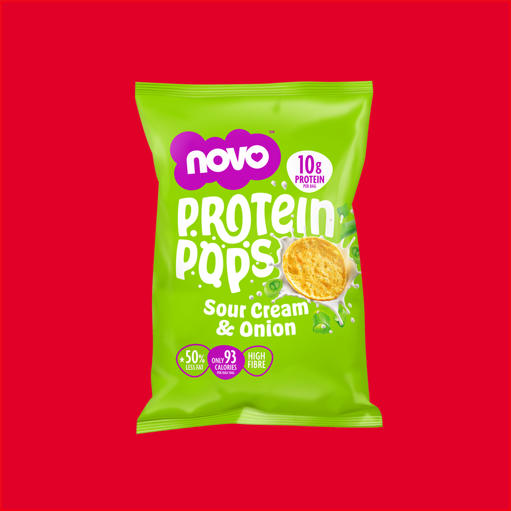 Novo 45g Protein Pops Sour Cream and Onion 6pcs/pack