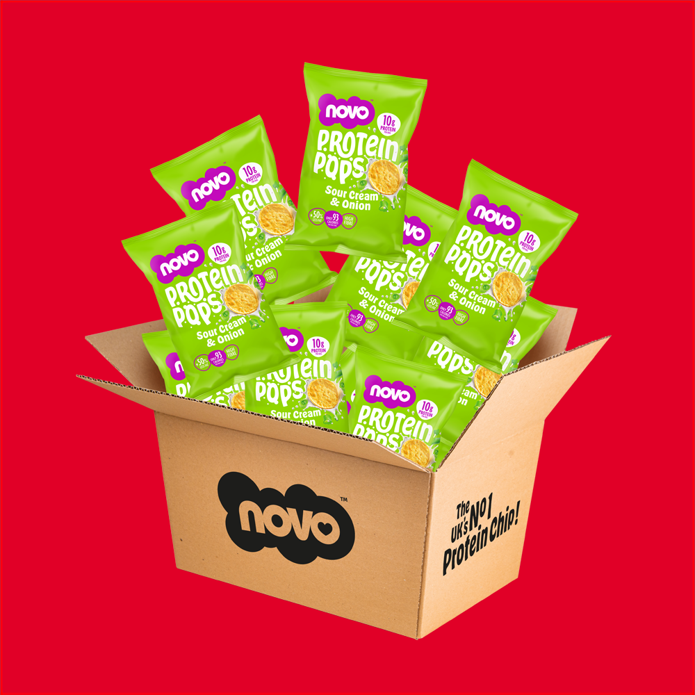 Novo 45g Protein Pops Sour Cream and Onion 18pcs/Box